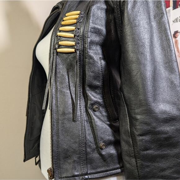 Vintage Force Leather Motorcycle Jacket - Picture 9 of 13